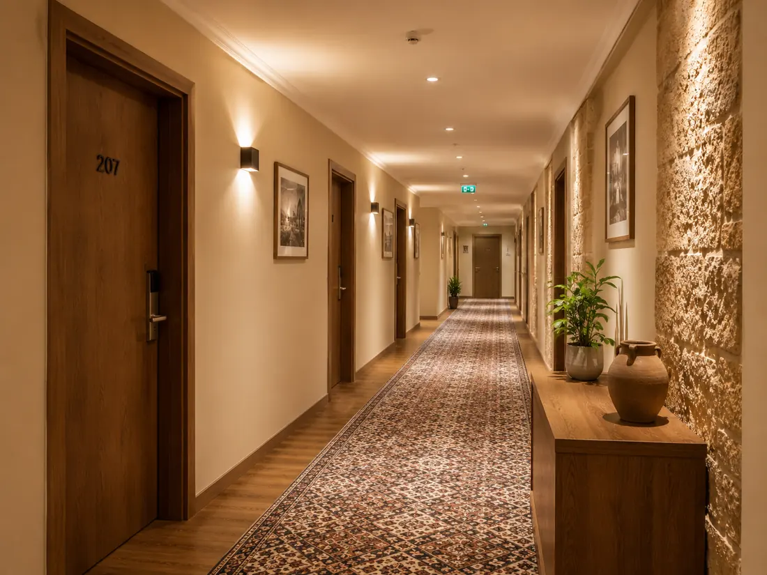 Hotel corridor